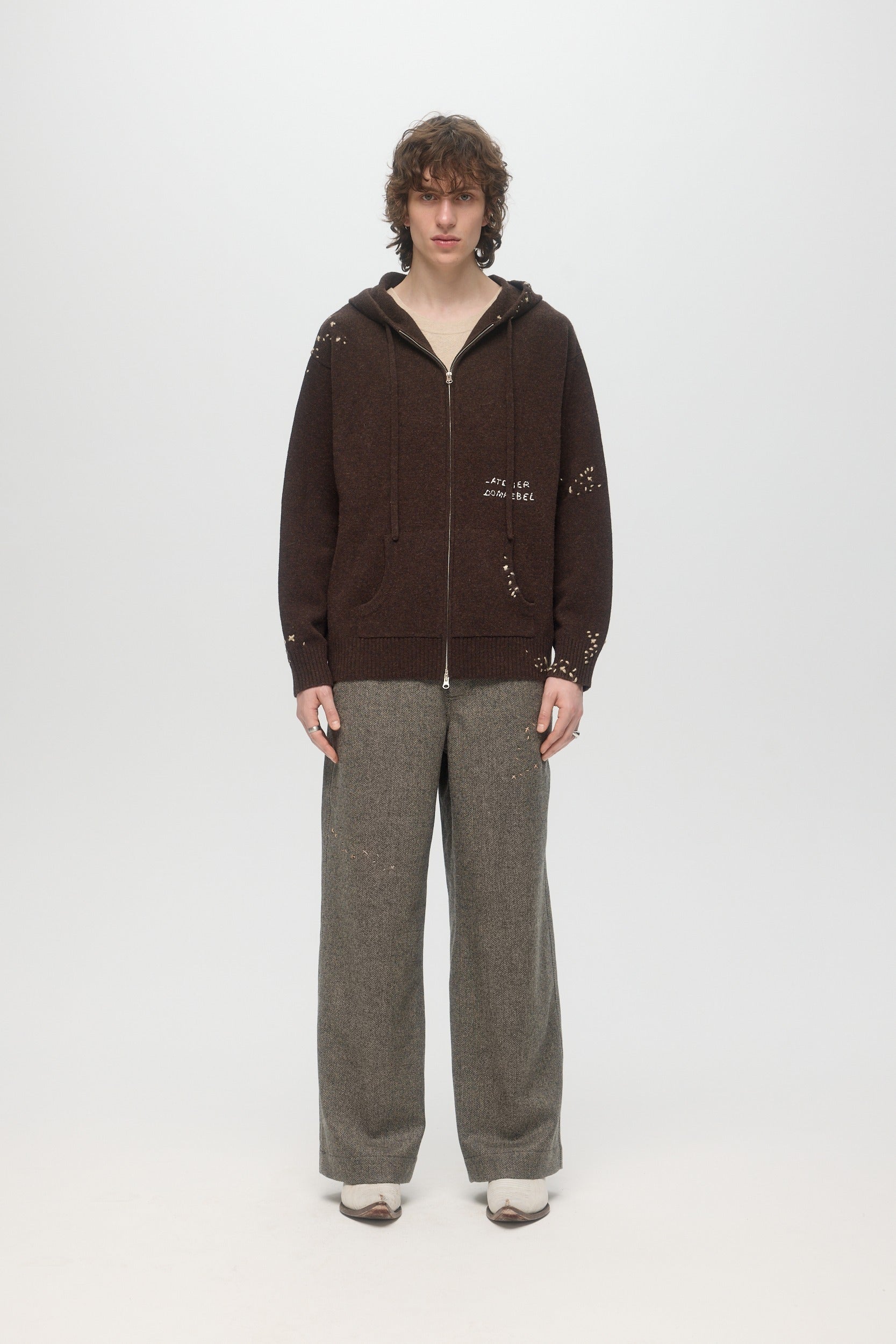 DOMREBEL KNIT ZIP HOODIE