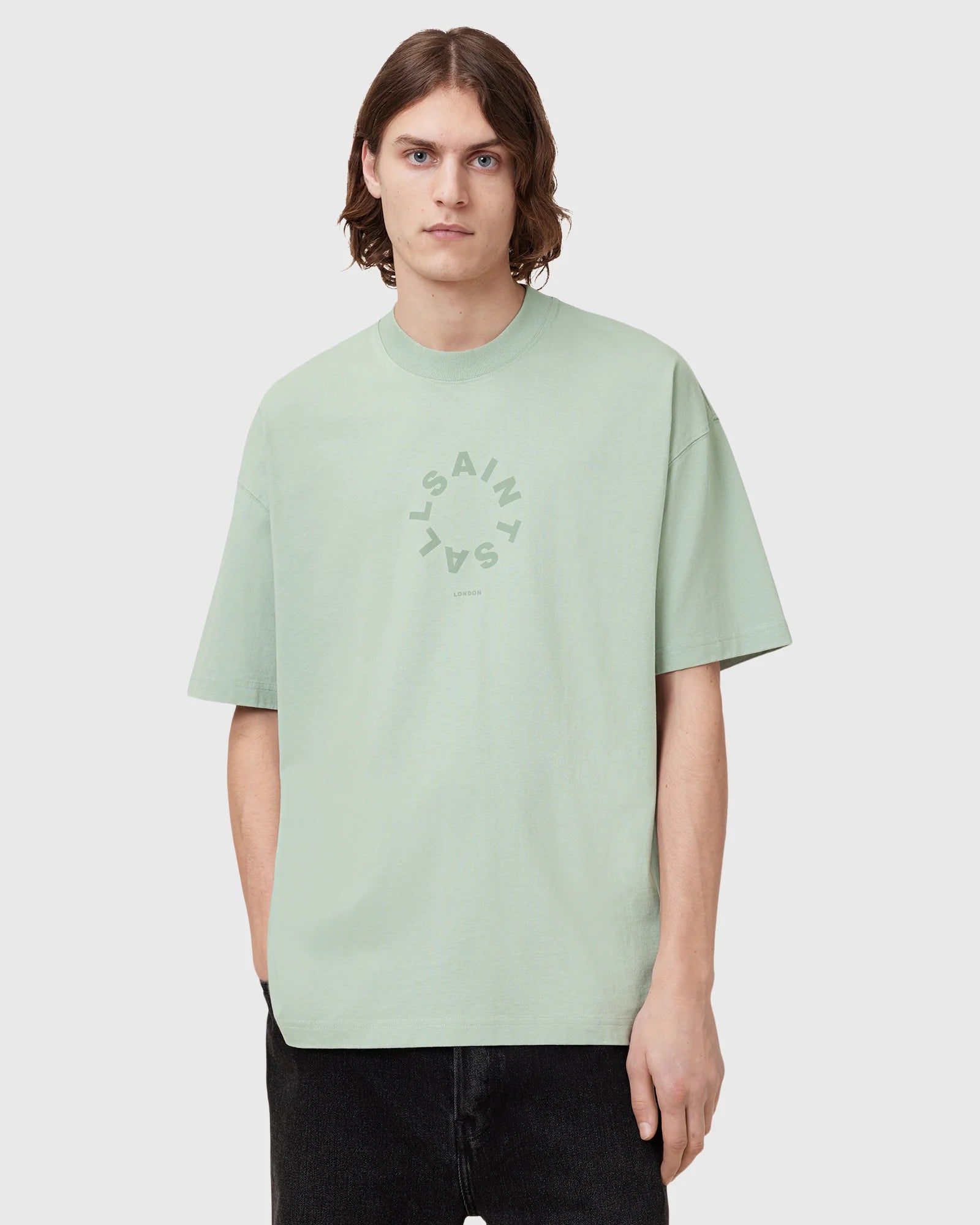 ALL SAINTS Tierra Oversized T-shirt - mineral green