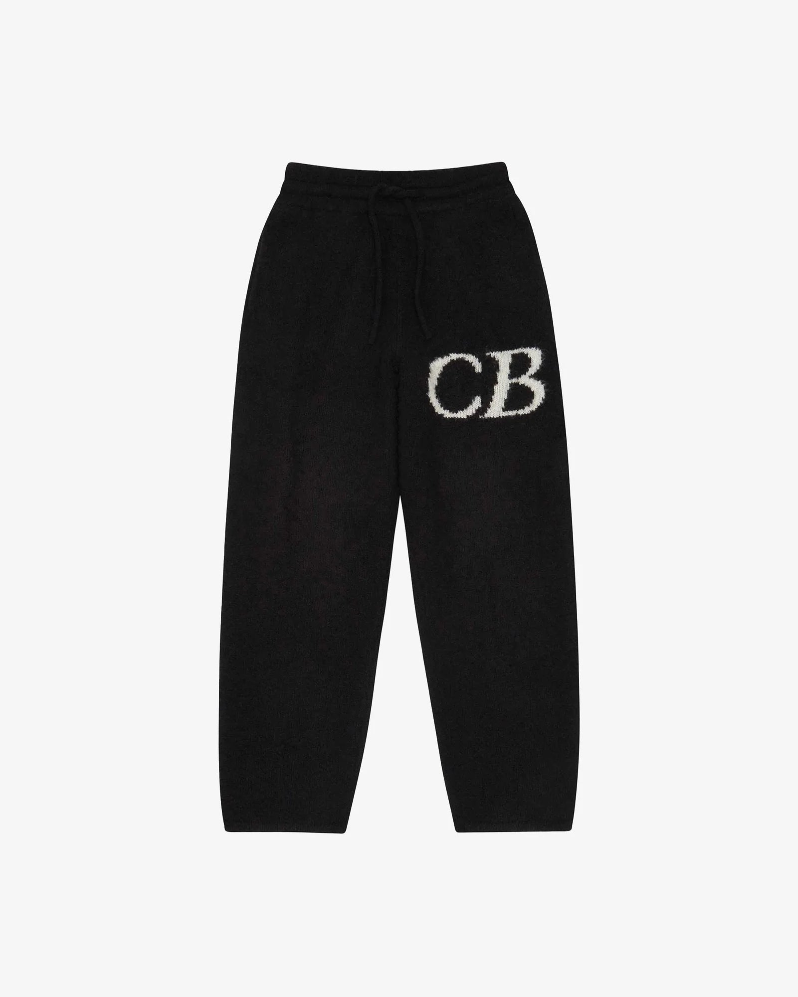 COLE BUXTON CB LOGO KNIT PANTS - BLACK