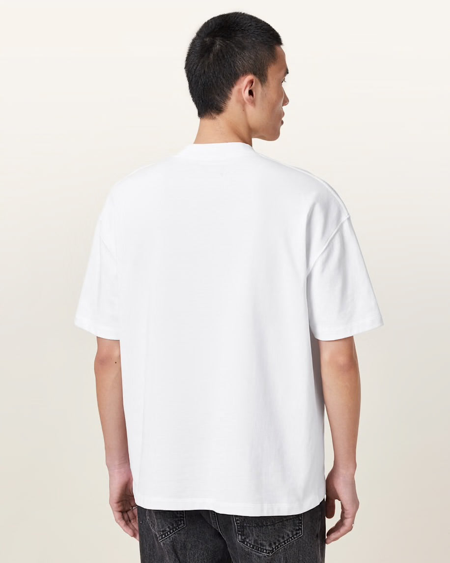 ALL SAINTS Haven Embroidered Logo Oversized T-Shirt - White