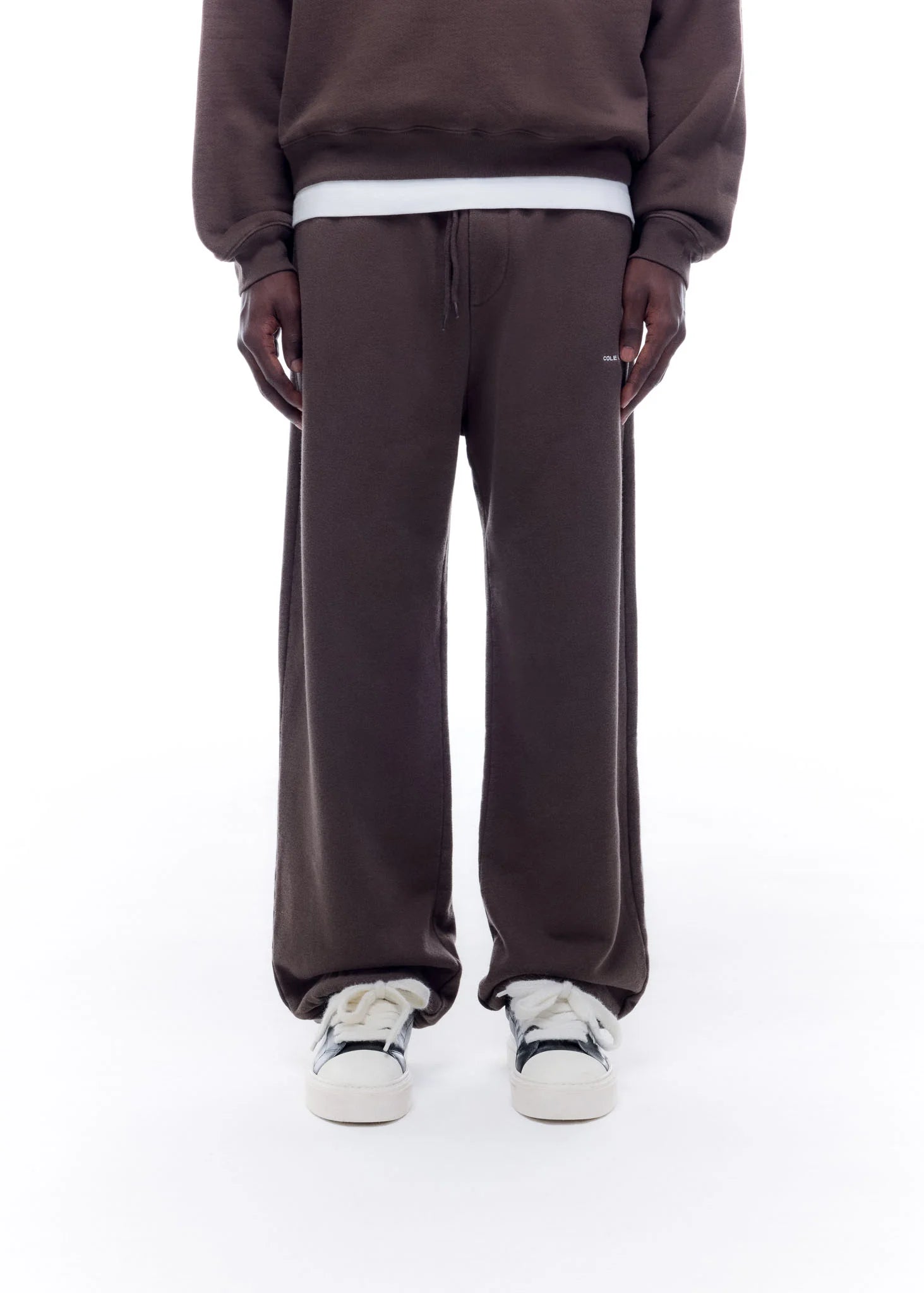COLE BUXTON VINTAGE MINI LOGO SWEATPANTS - VINTAGE BROWN