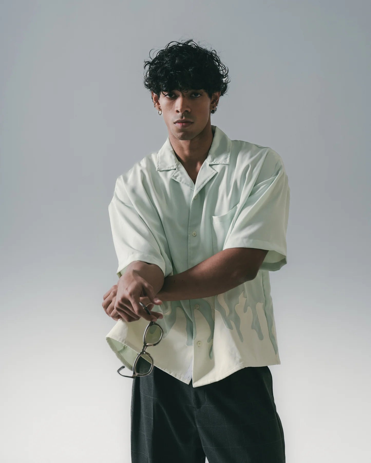 Sense - Flame Patch Collar Shirt