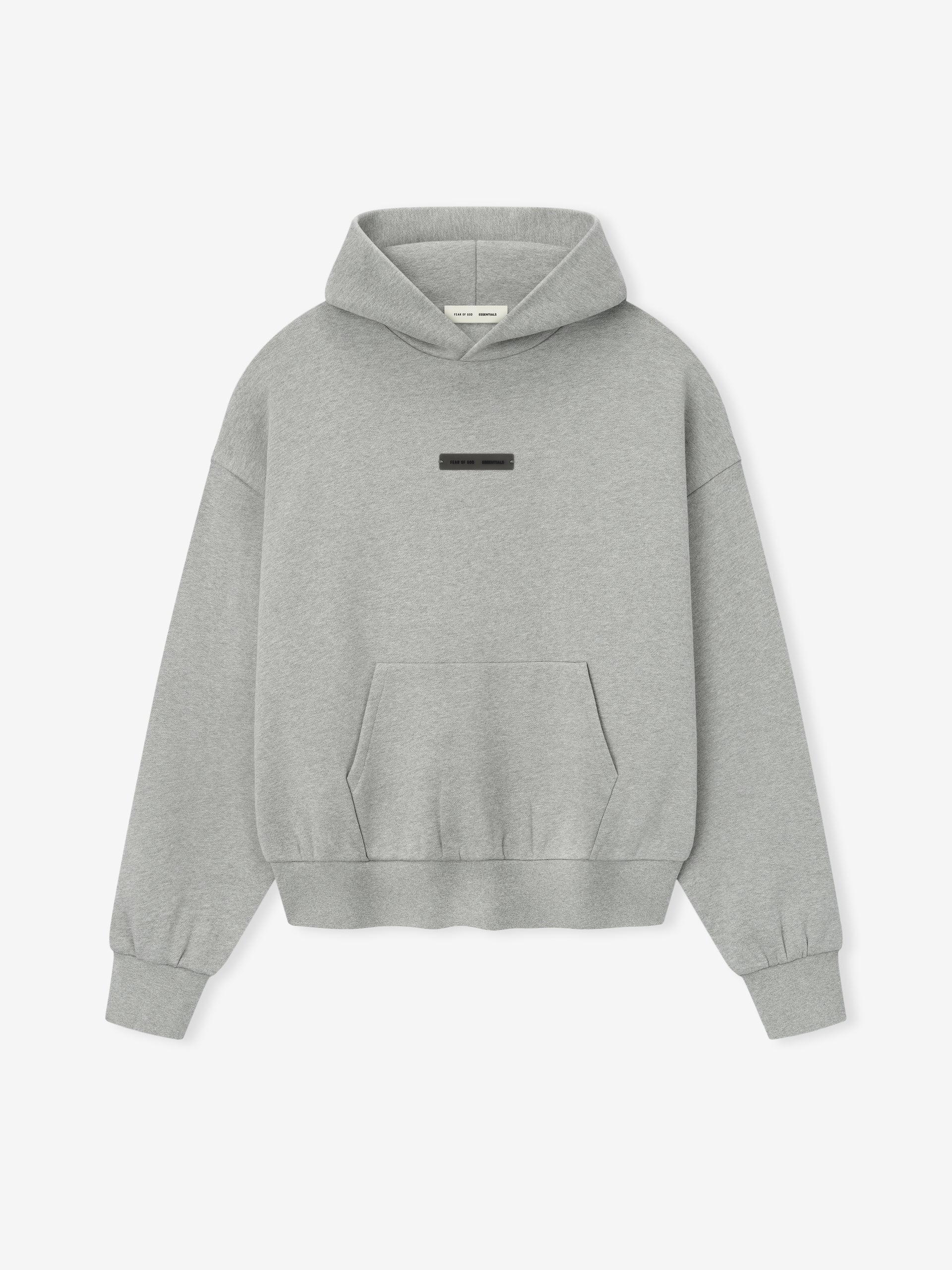 ESSENTIALS CLASSIC FIT FLEECE HOODIE - CONCRETE HEATHER