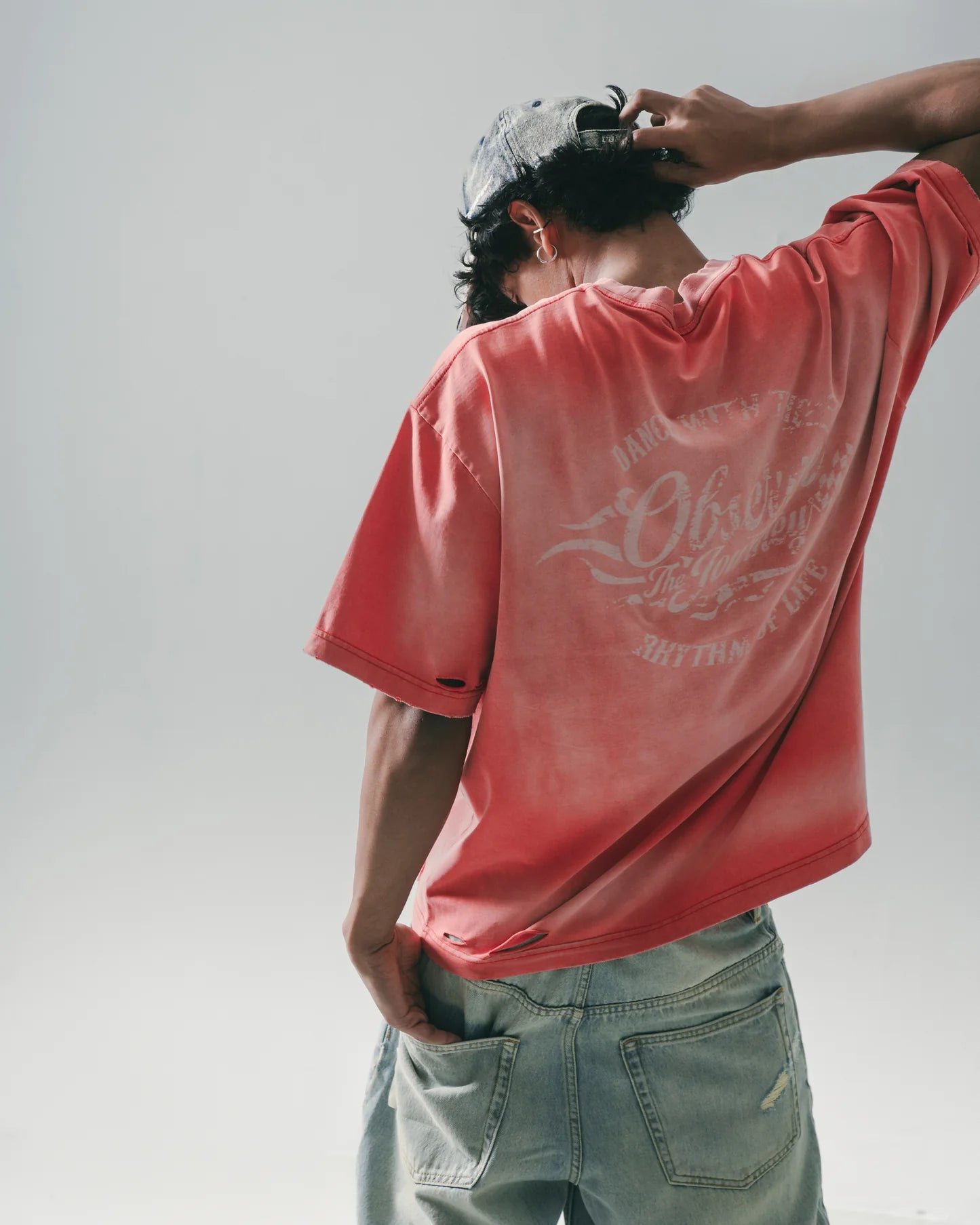 Sense - Washed Racing Ride T shirt - Vintage red
