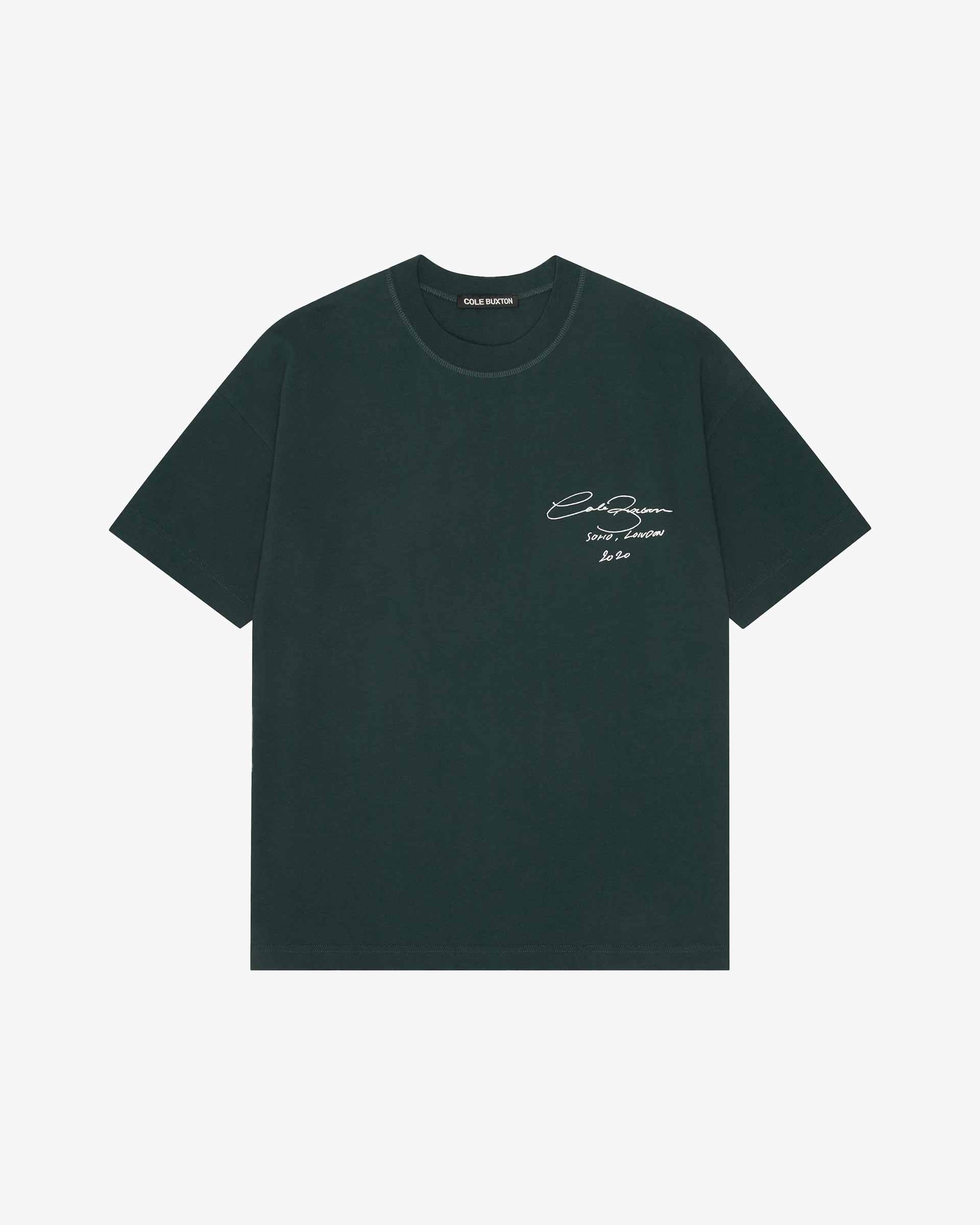 COLE BUXTON SIGNATURE T-SHIRT - FOREST GREEN