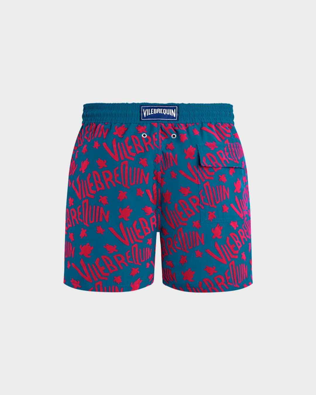 VILEBREQUIN - SWIM SHORTS FLOCKED RONDE DES TORTUES LOGO
