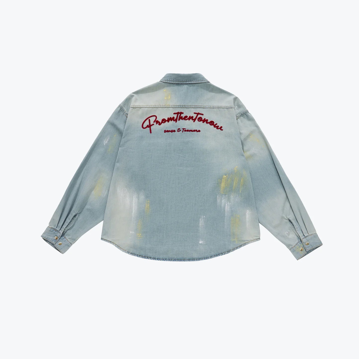 SENSE- Wash Denim Shirt Blue