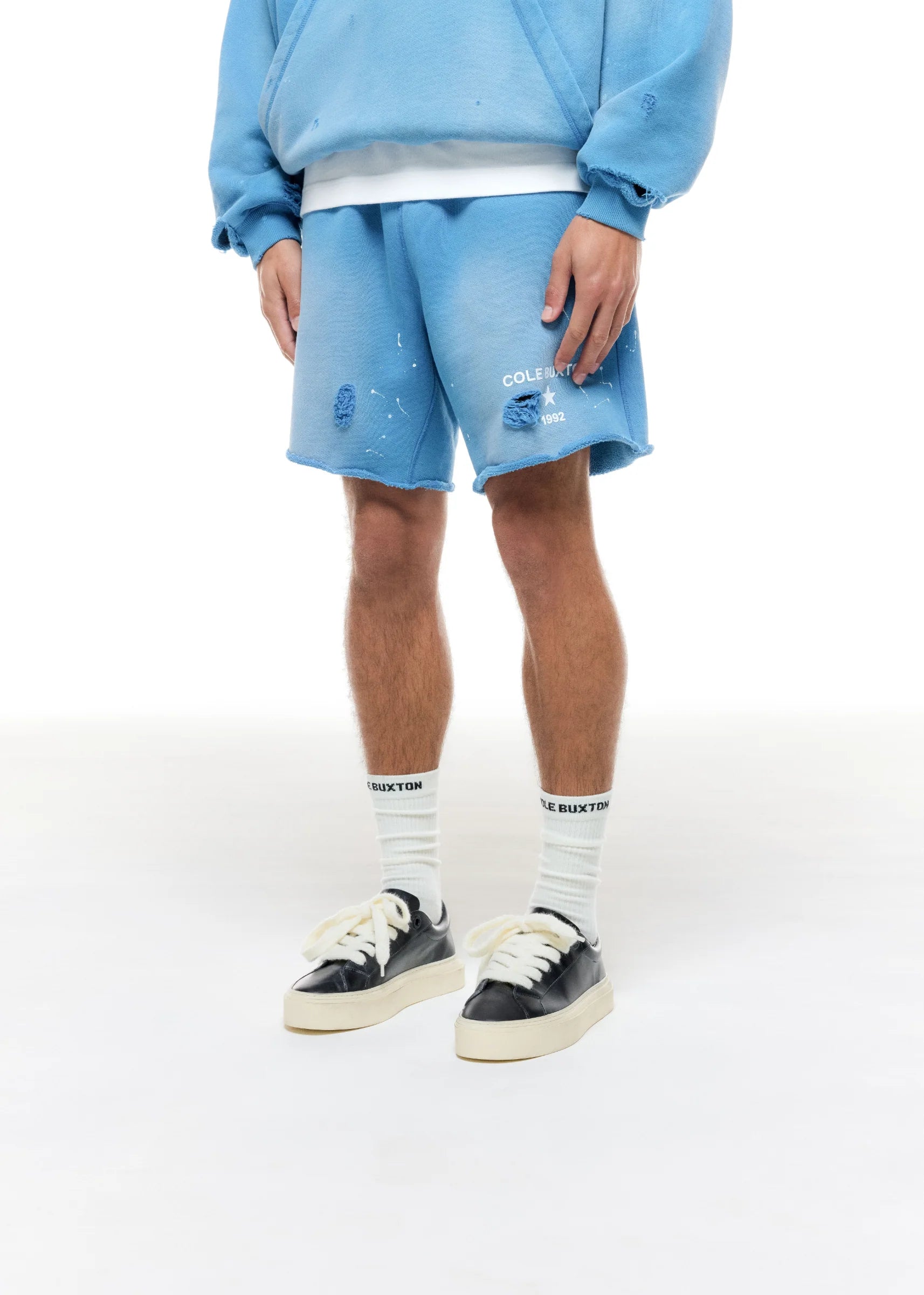 COLE BUXTON- 1992 DISTRESSED SHORTS - WASHED BLUE