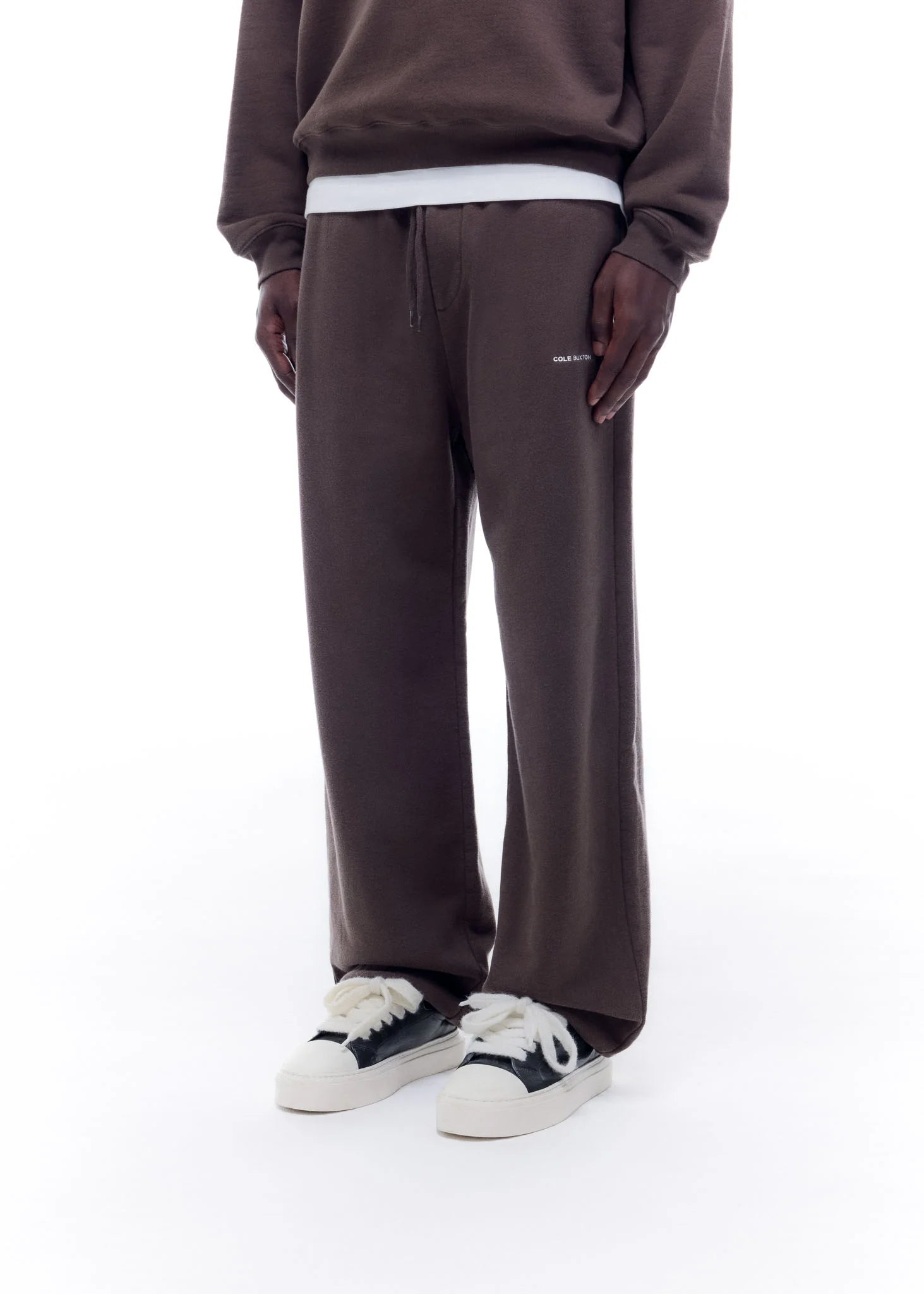 COLE BUXTON VINTAGE MINI LOGO SWEATPANTS - VINTAGE BROWN