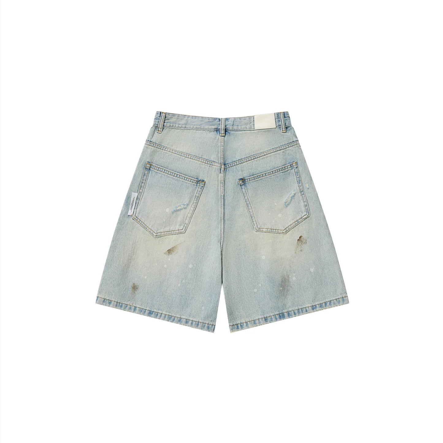 Sense - Destroy Wash Denim Shorts Blue
