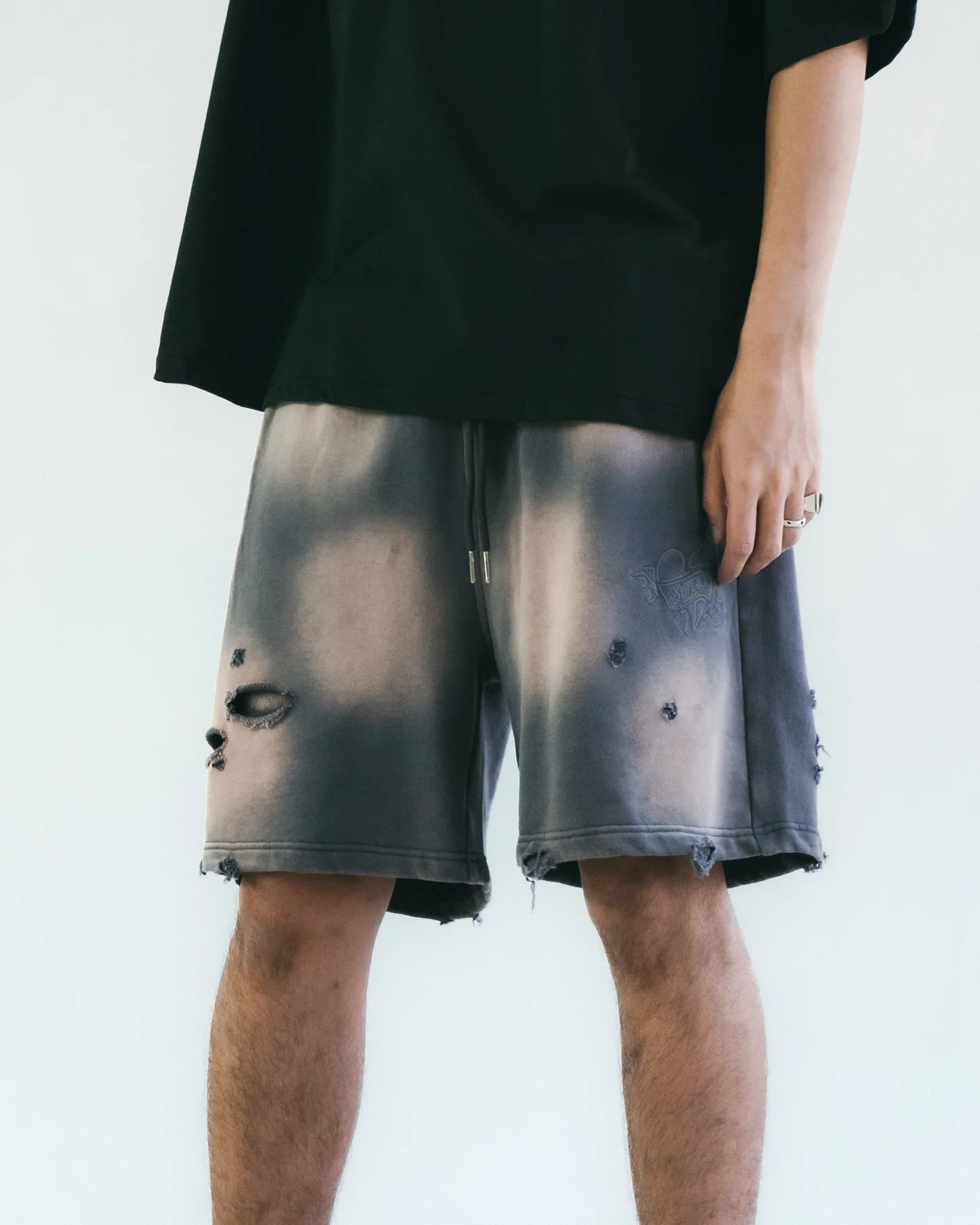 Sense - Sun Faded Wash Sueat Shorts Grape