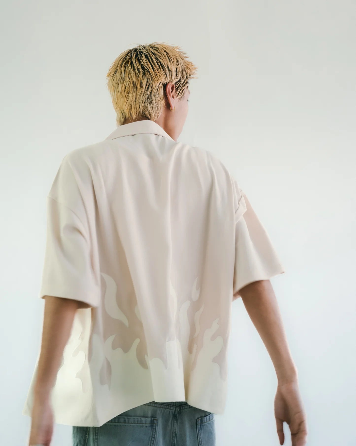 Sense - Flame Patch Collar Shirt