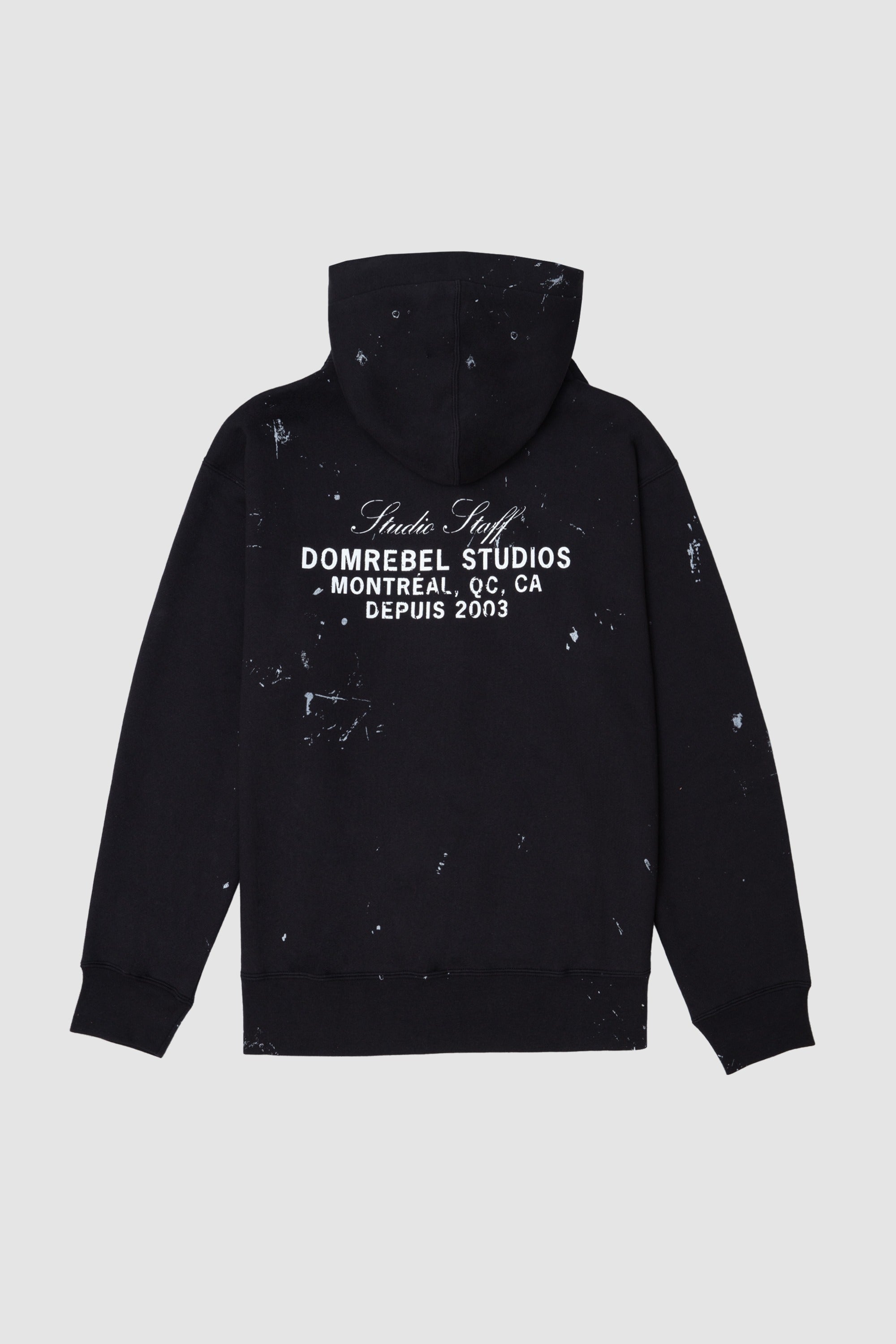 DOMREBEL - STAFF ZIP HOODIE - OLD BLACK