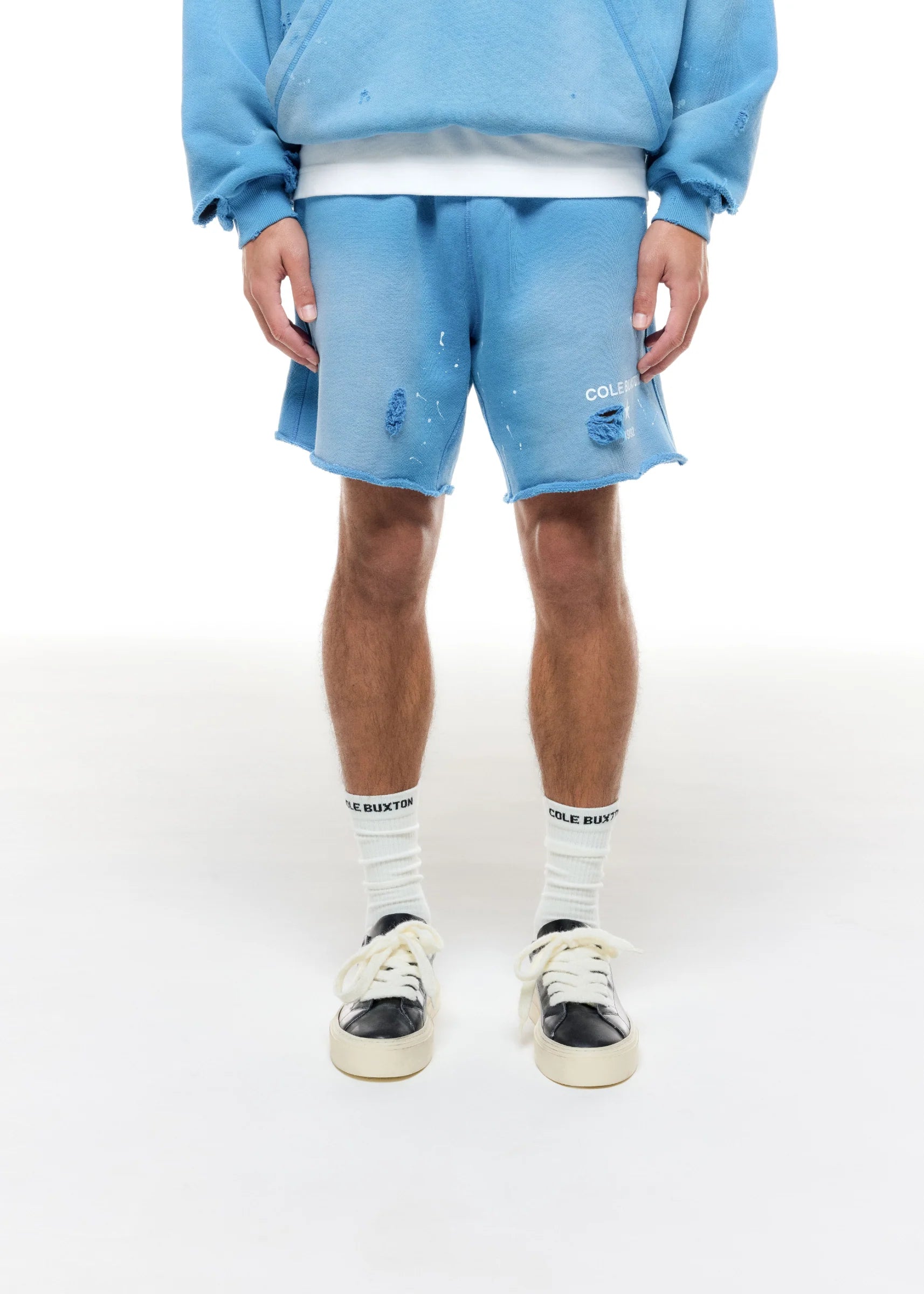COLE BUXTON- 1992 DISTRESSED SHORTS - WASHED BLUE