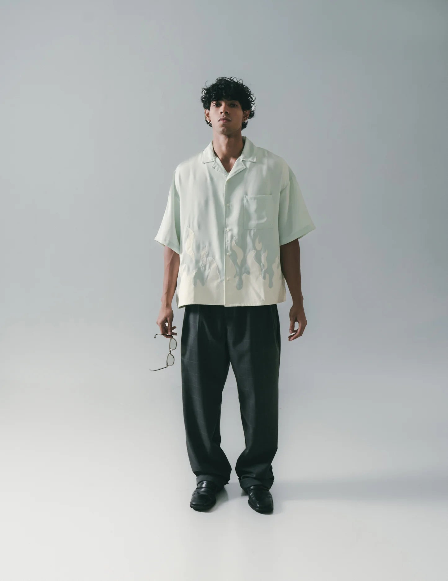 Sense - Flame Patch Collar Shirt