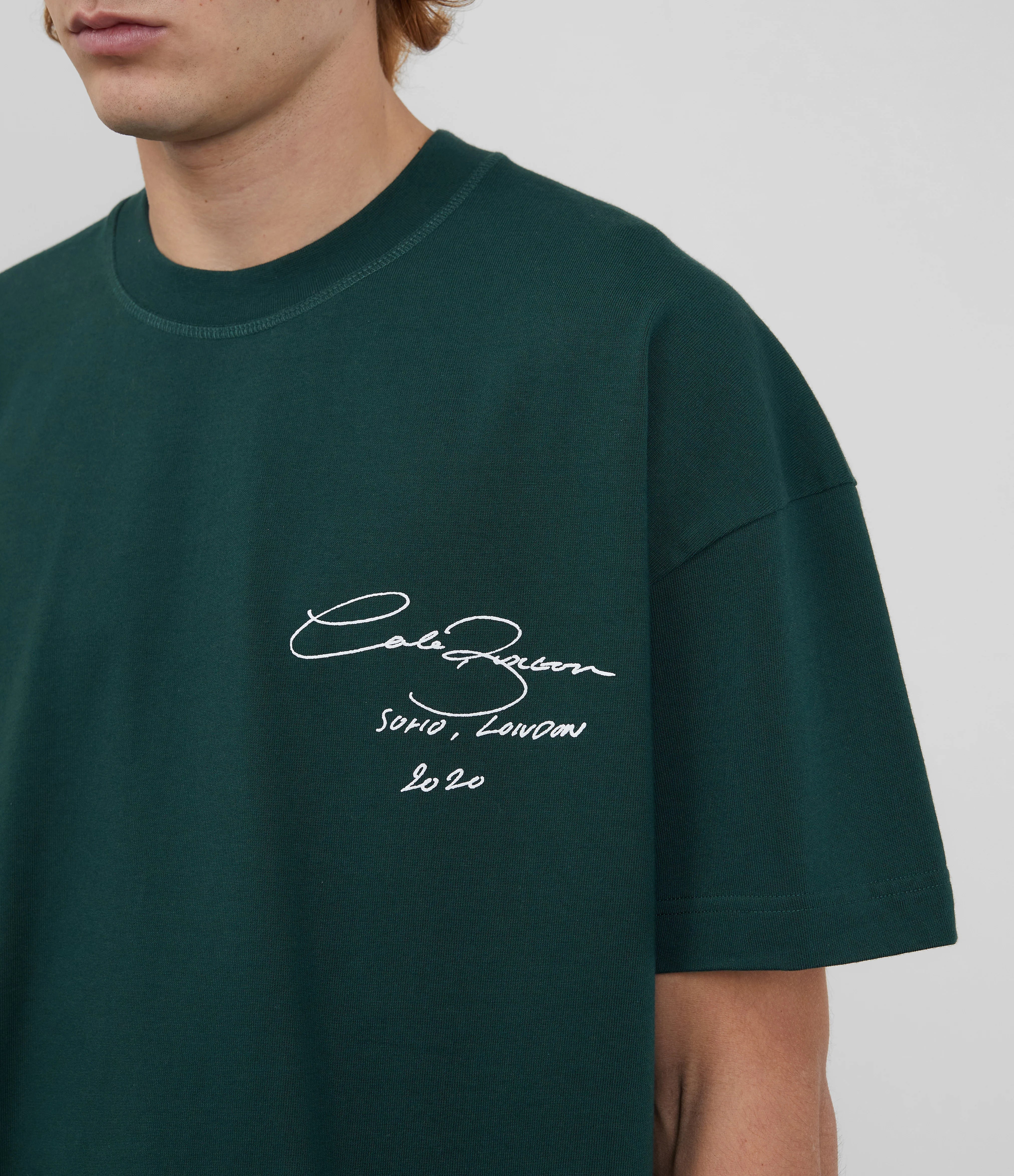 COLE BUXTON SIGNATURE T-SHIRT - FOREST GREEN