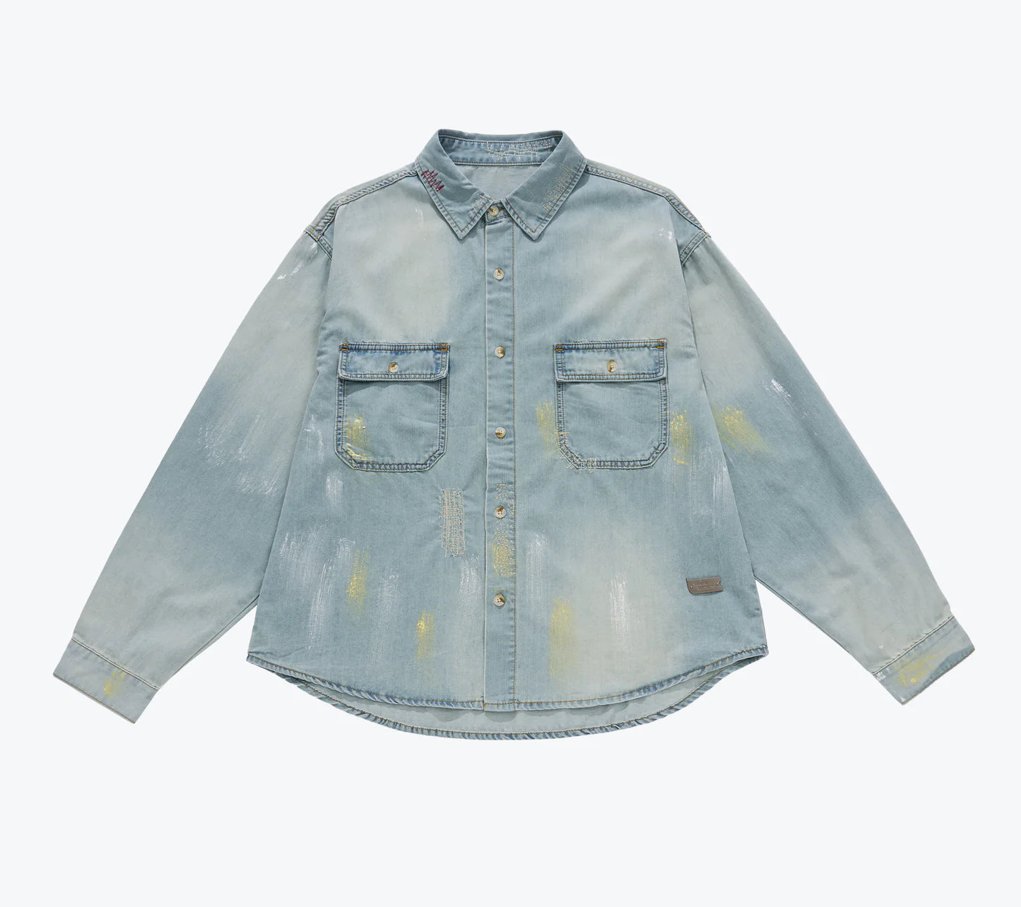 SENSE- Wash Denim Shirt Blue