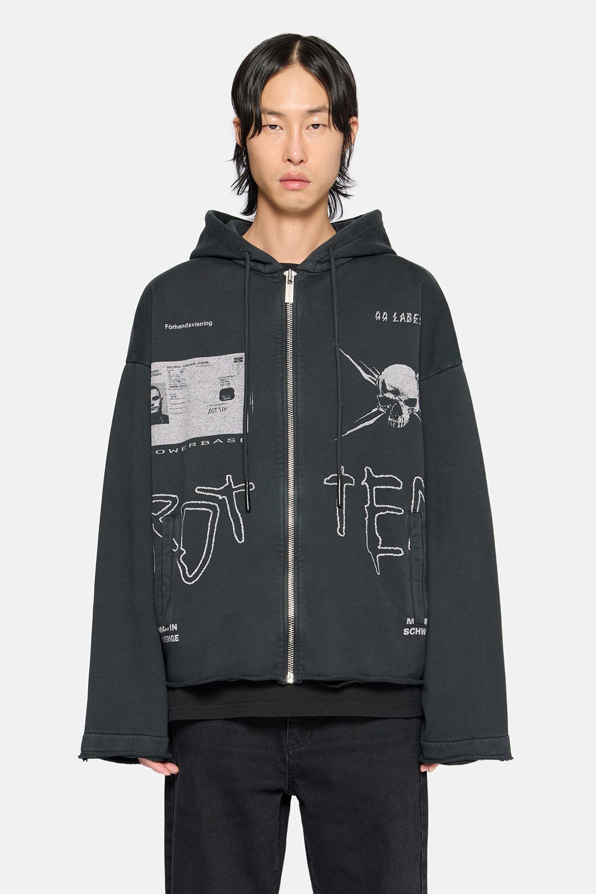 44 LABEL GROUP ZIP HOODIE