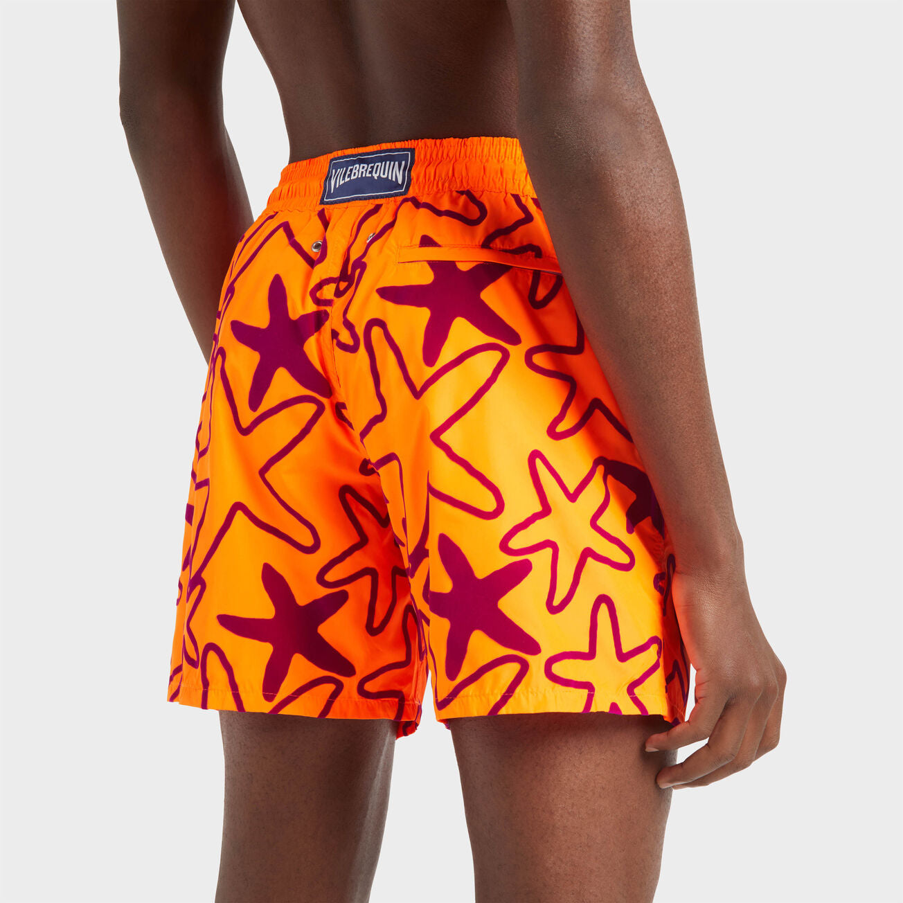 VILEBREQUIN - ULTRA-LIGHT AND PACKABLE SWIM SHORTS FLOCKED STARLETTES