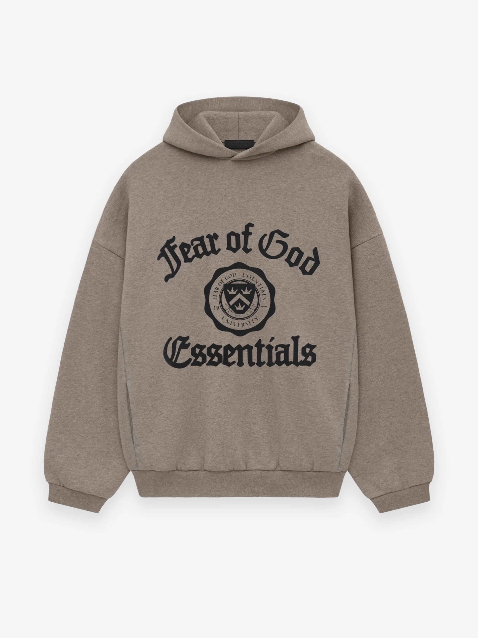 ESSENTIALS HEAVY FLEECE VINTAGE SHRUNKEN HOODIE - HEATHER GRAY