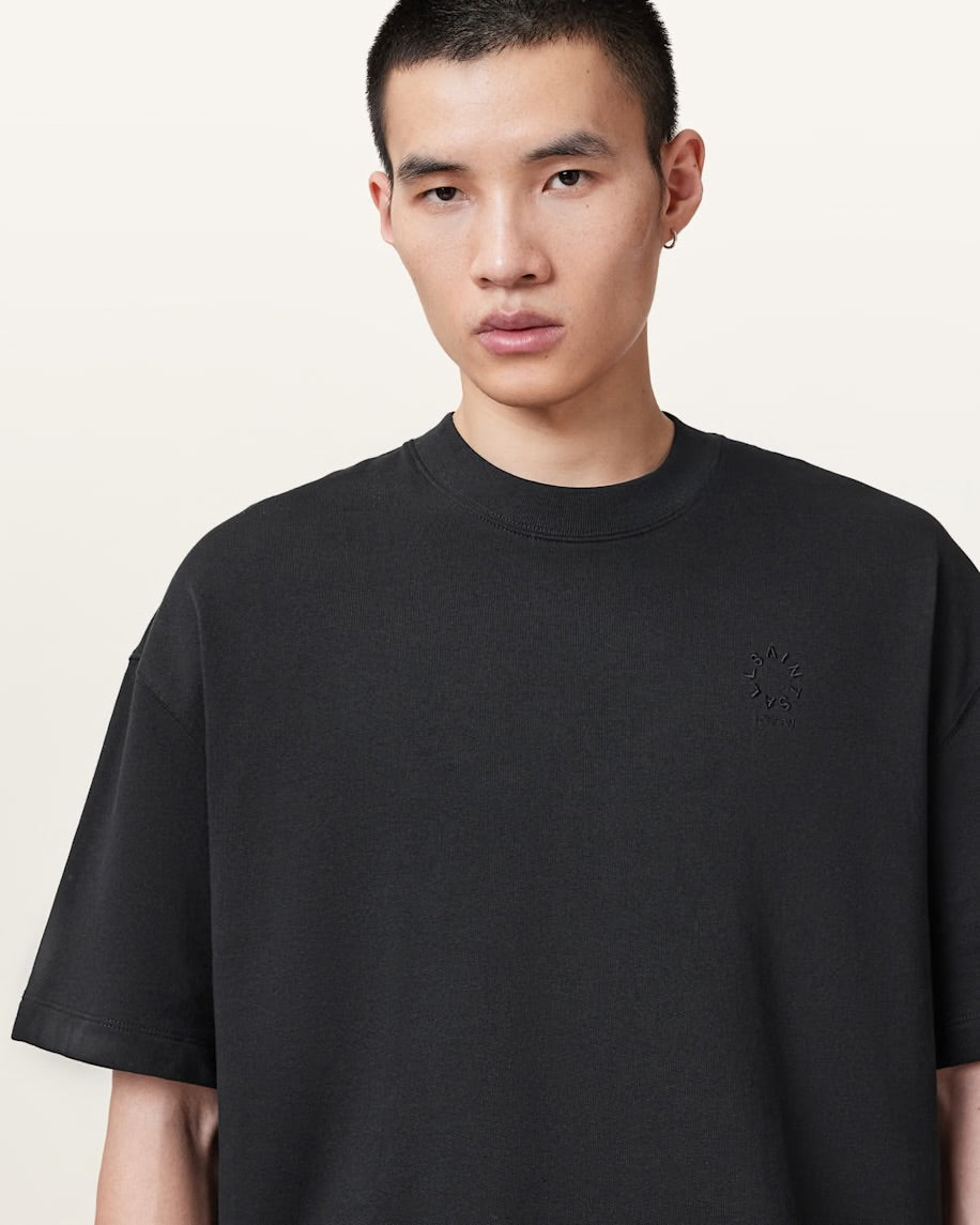 ALL SAINTS Haven Embroidered Logo Oversized T-Shirt