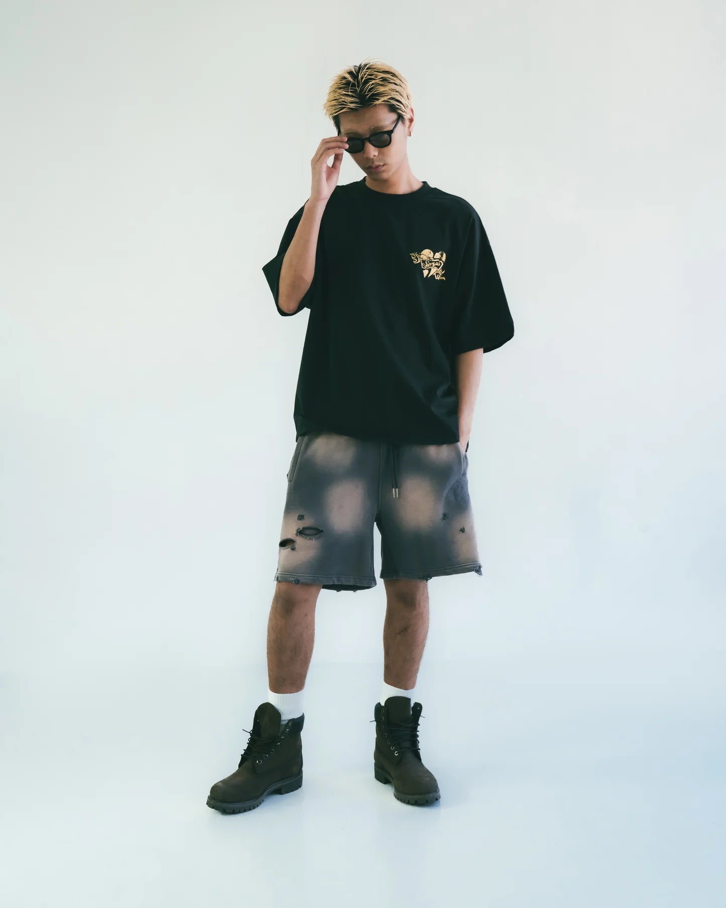 Sense - Sun Faded Wash Sueat Shorts Grape