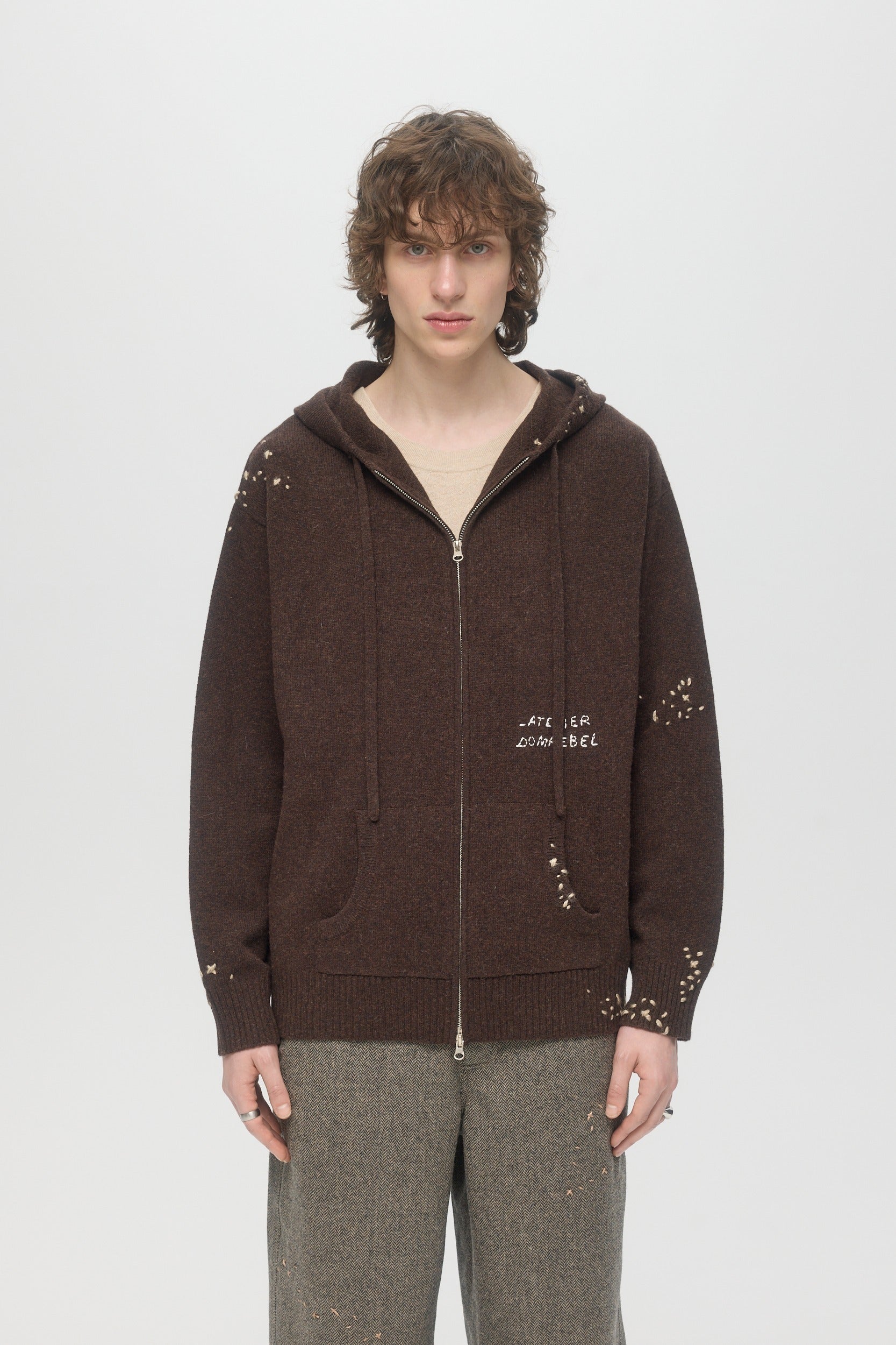 DOMREBEL KNIT ZIP HOODIE