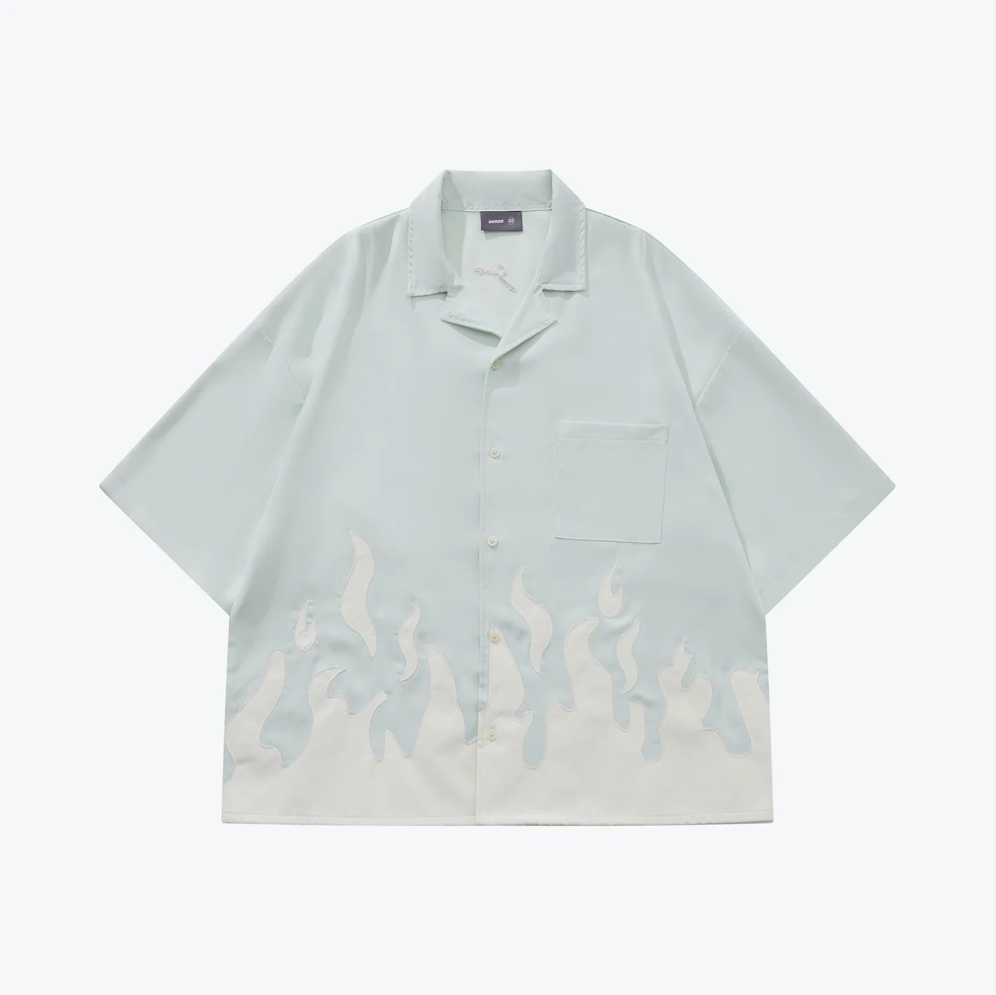Sense - Flame Patch Collar Shirt