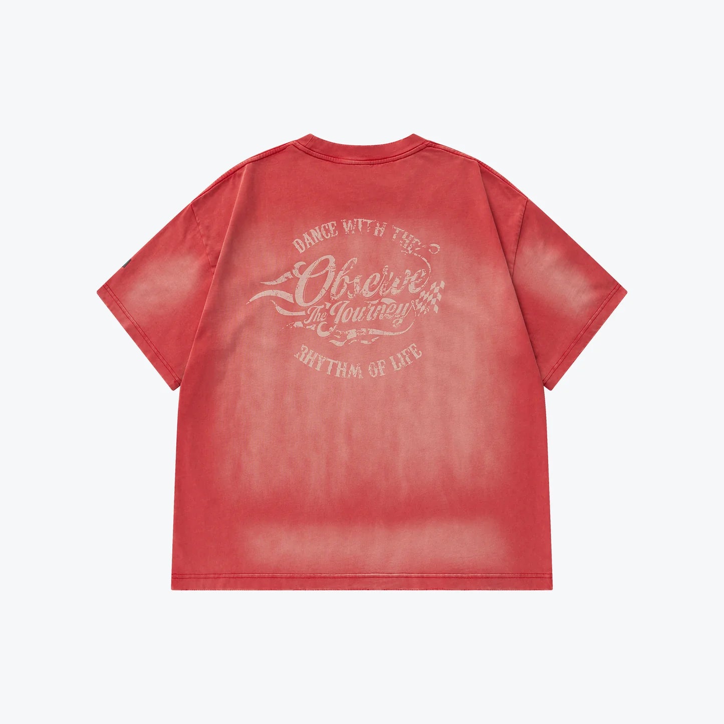 Sense - Washed Racing Ride T shirt - Vintage red