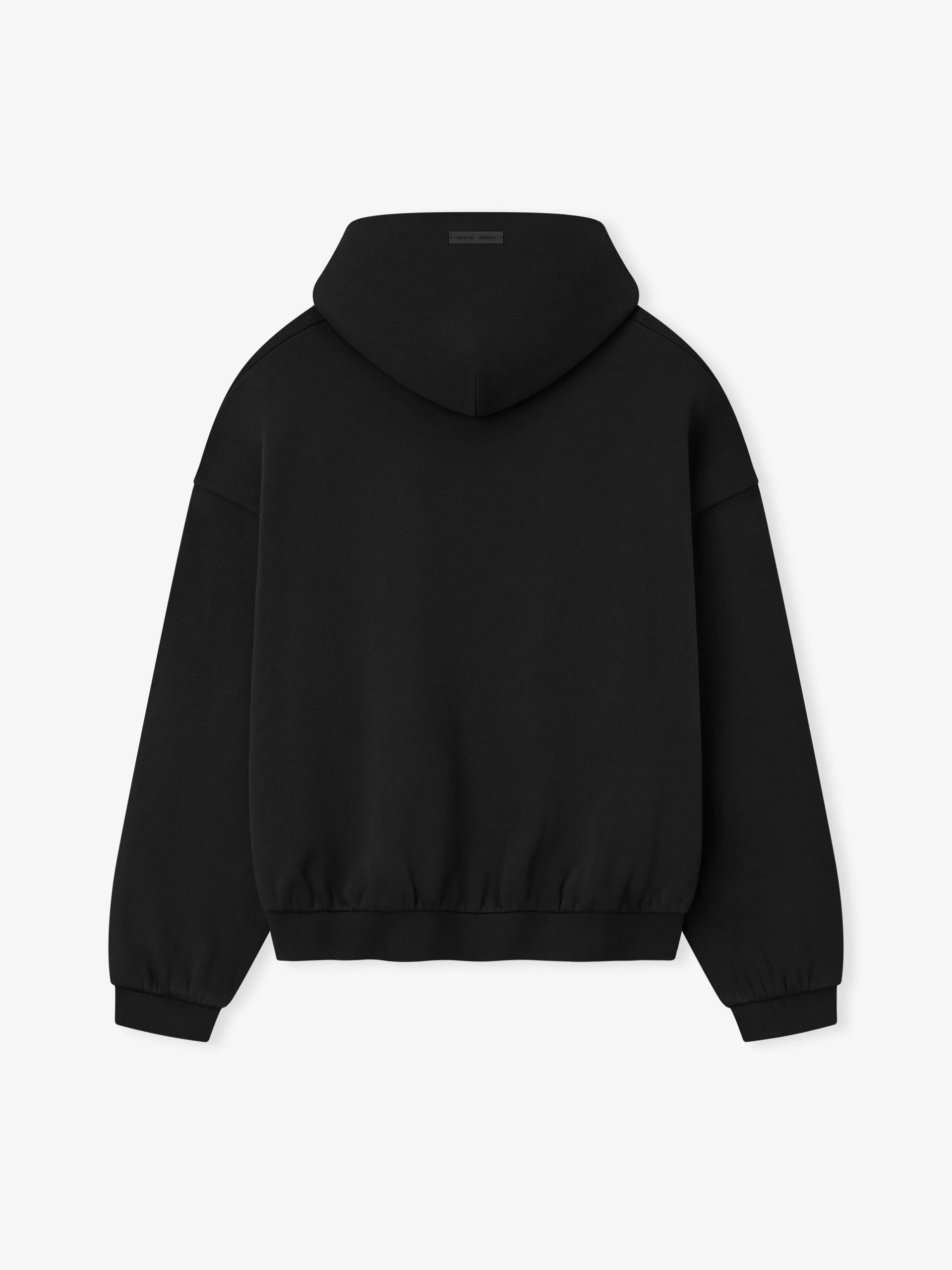 ESSENTIALS 90'S FLEECE HOODIE - JET BLACK