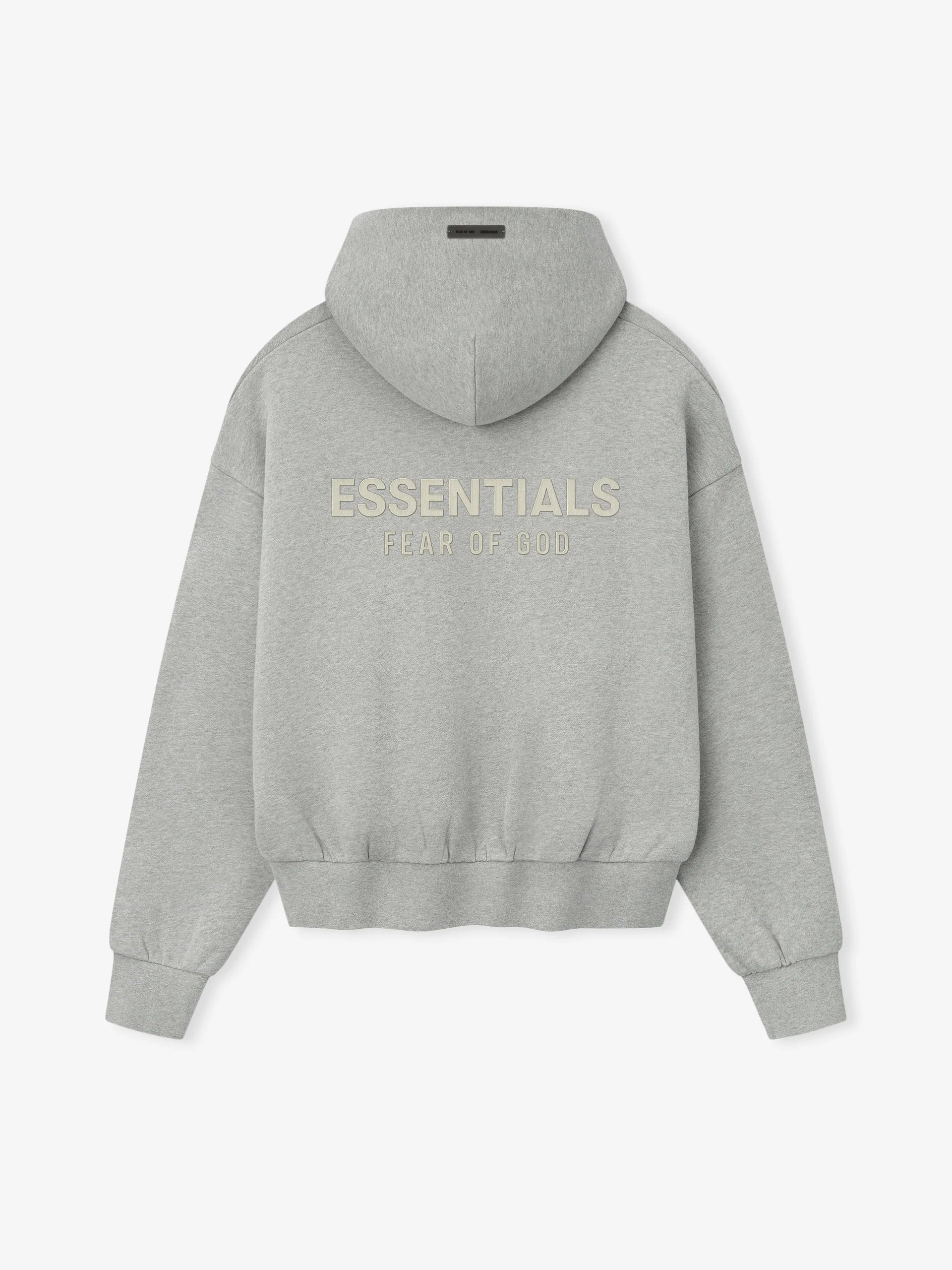 ESSENTIALS CLASSIC FIT FLEECE HOODIE - CONCRETE HEATHER