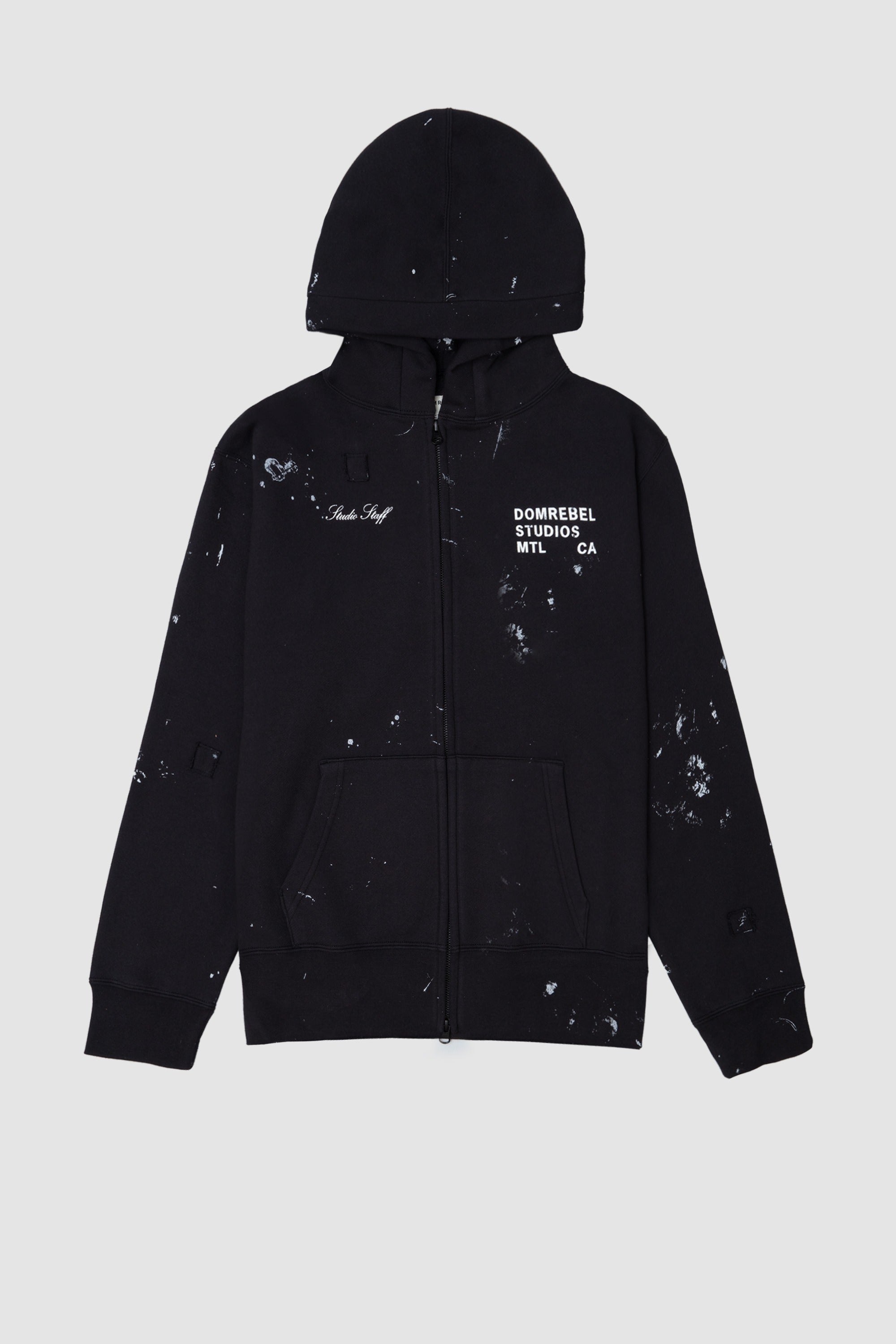 DOMREBEL - STAFF ZIP HOODIE - OLD BLACK