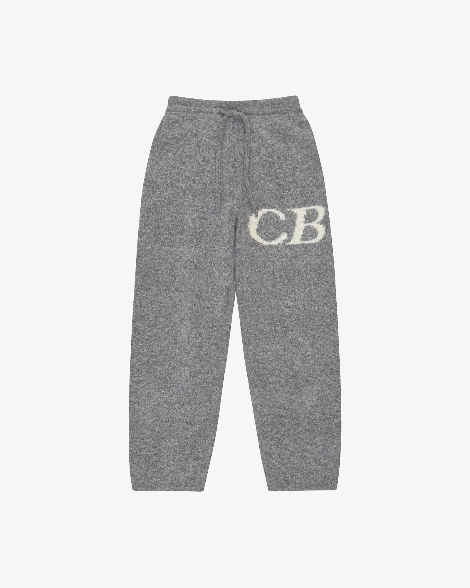 COLE BUXTON CB LOGO KNIT PANTS - GREY MARL