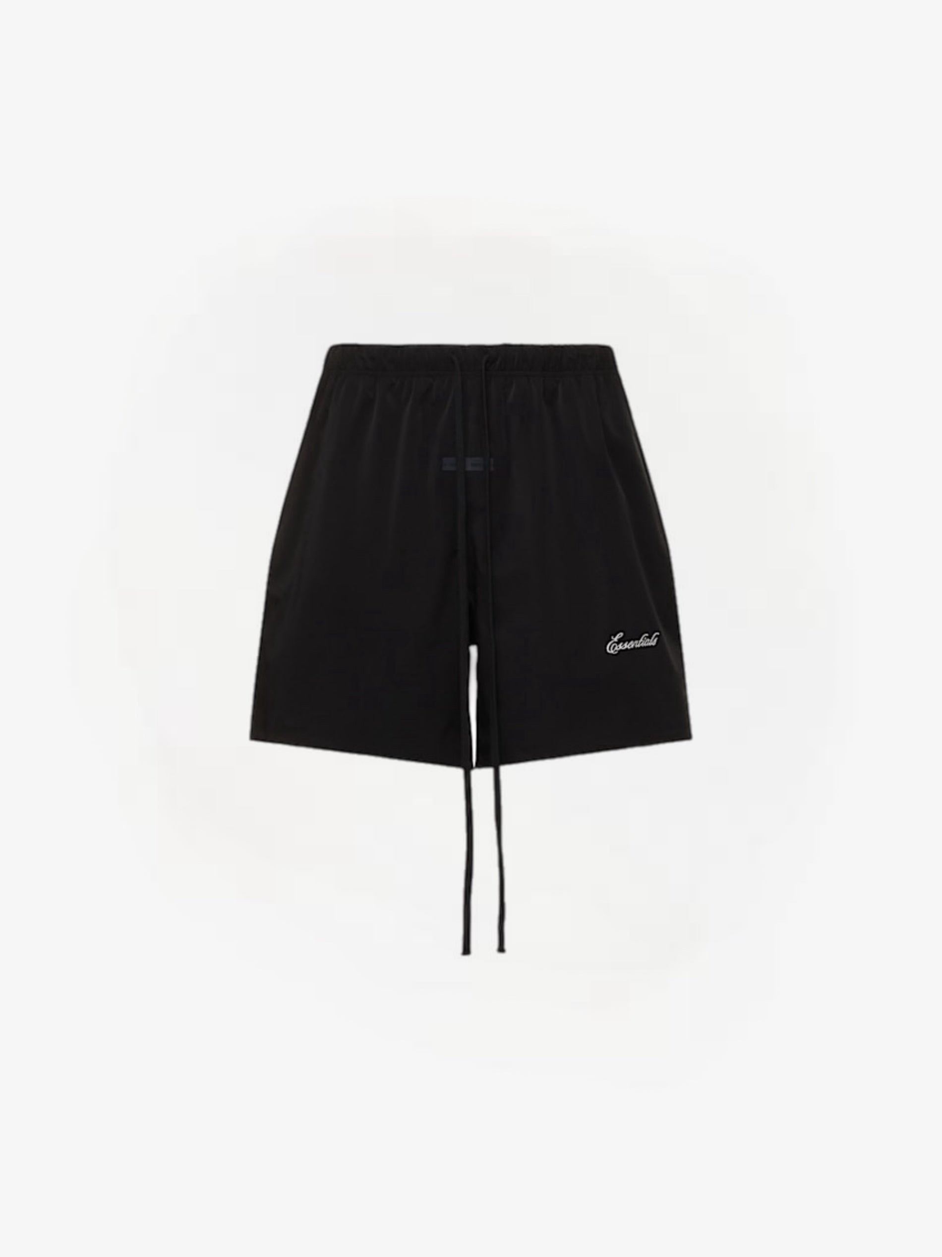 ESSENTIALS- SPORTY NYLON SHORT - JET BLACK