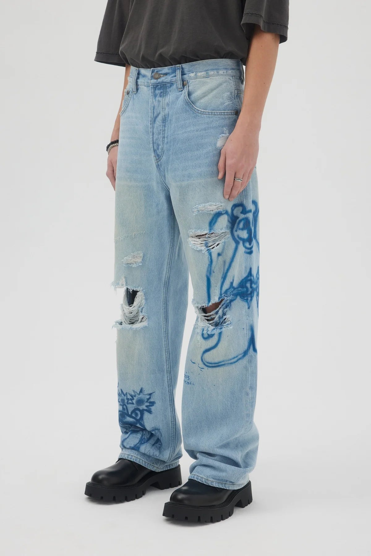 DOMREBEL ABOVE BOOTCUT JEANS