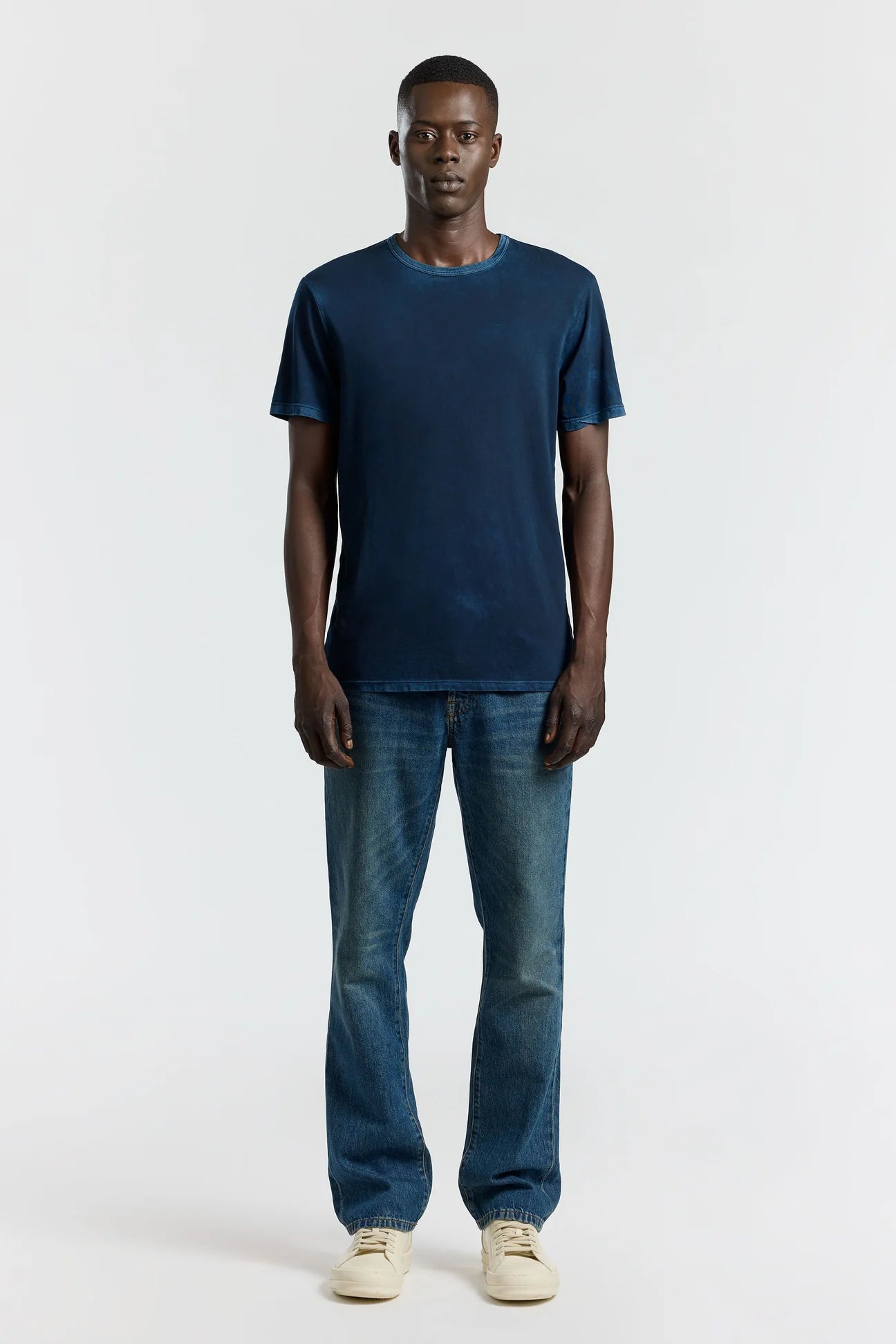 COTTON CITIZEN CLASSIC CREW TEE-VINTAGE NAVY