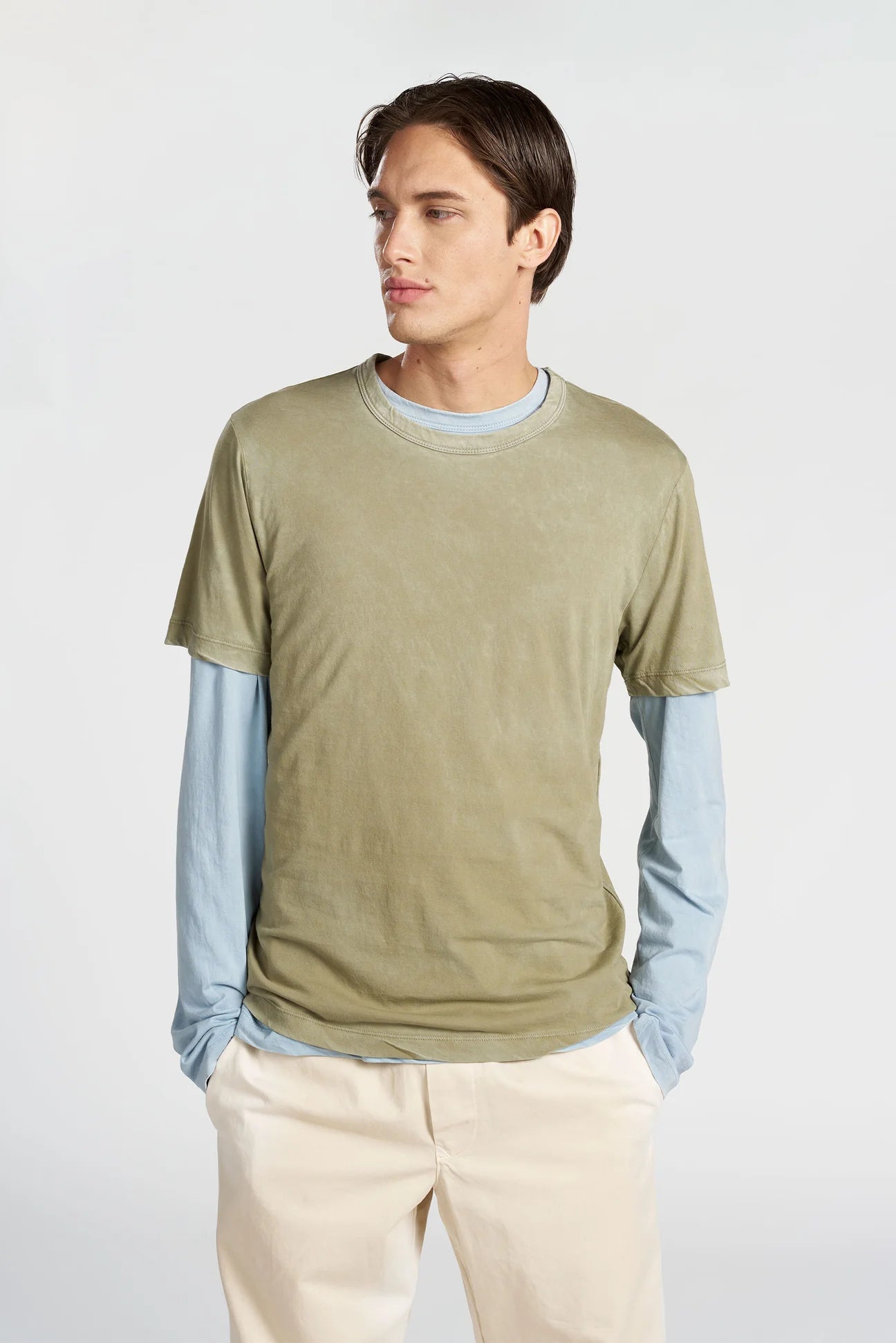 COTTON CITIZEN CLASSIC CREWNECK TEE - V. BASIL