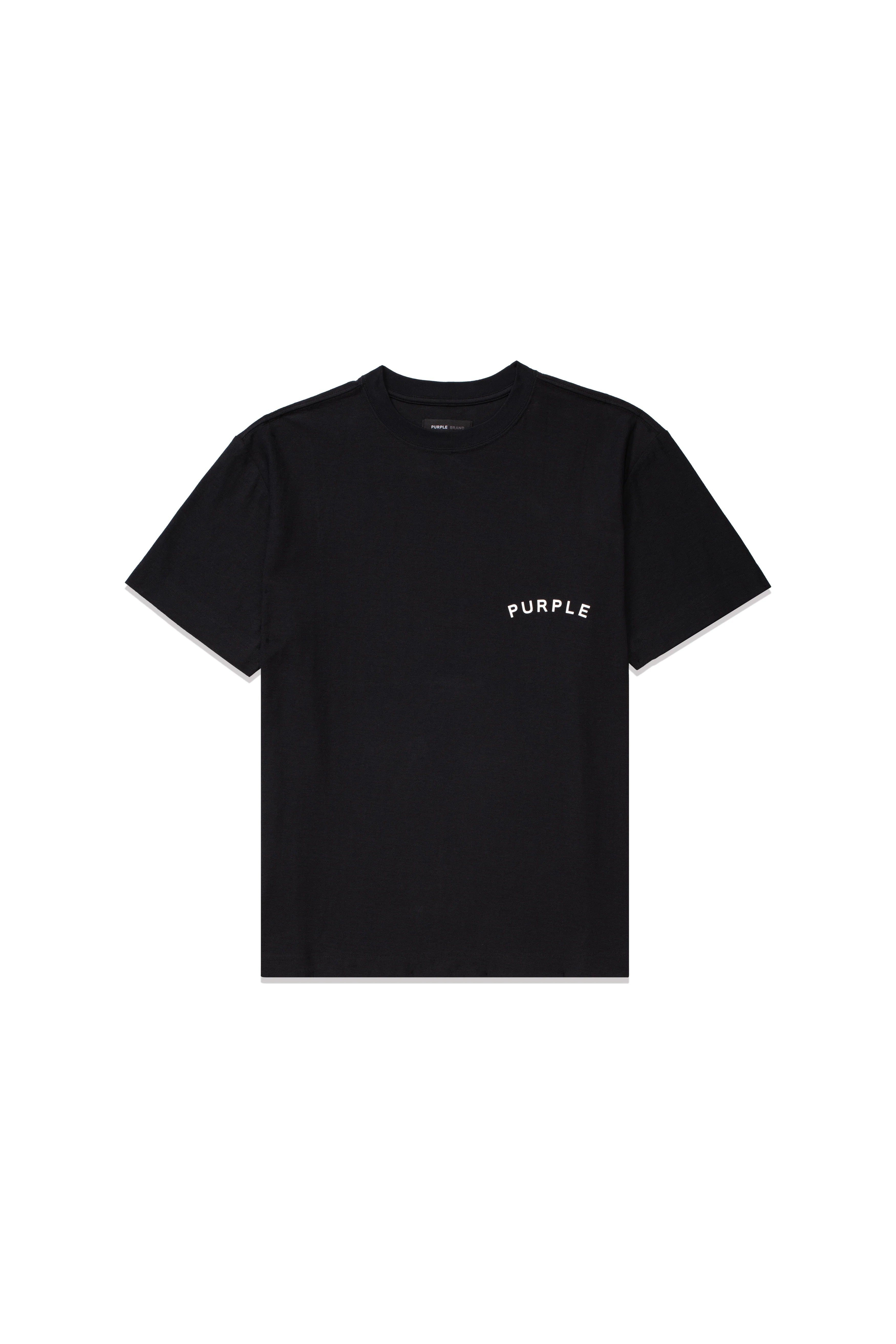 PURPLE BRAND Curve Wordmark Black Beauty T-Shirt