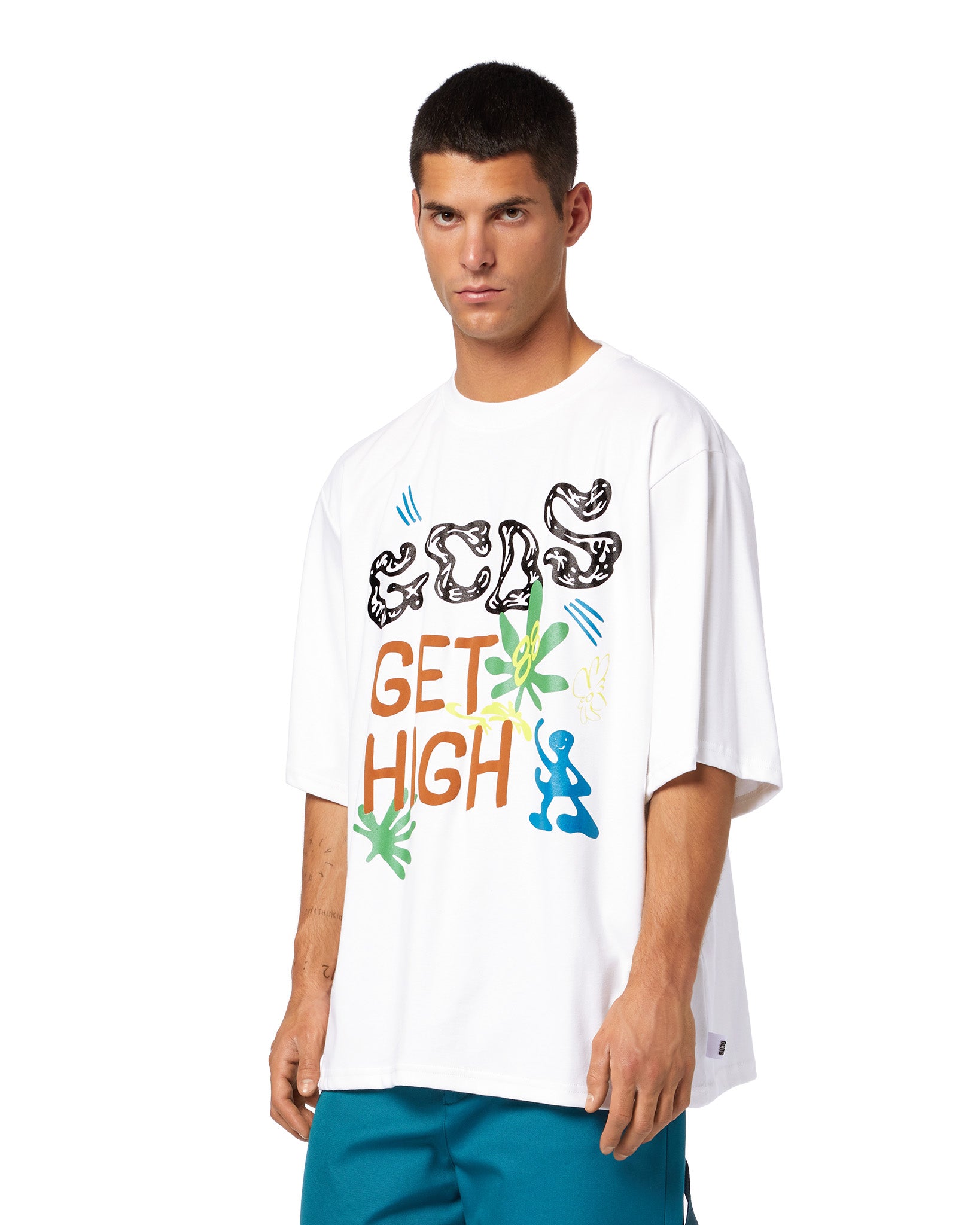 Gcds Men's Get High Print Oversized T-Shirt